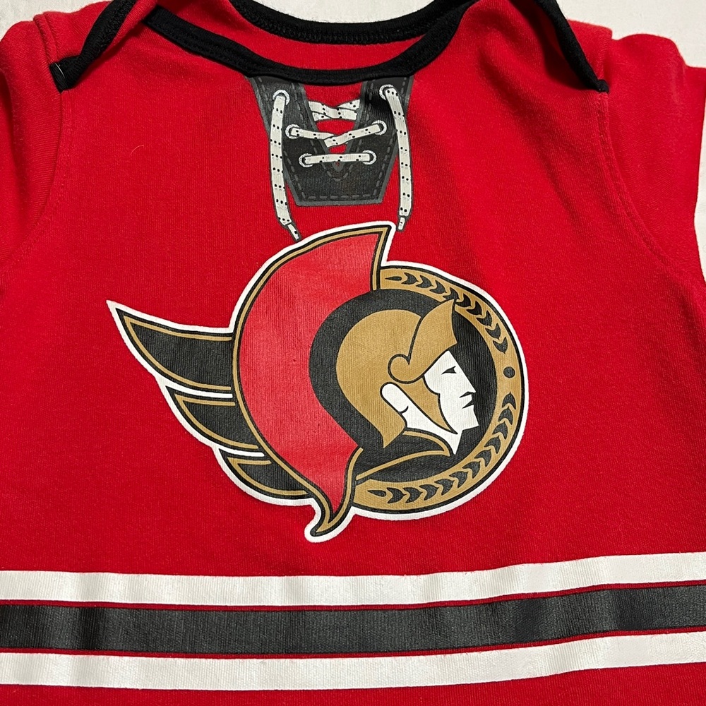 24M Ottawa Senators NHL Red and Black Kids Bodysuit - Picture 3 of 3